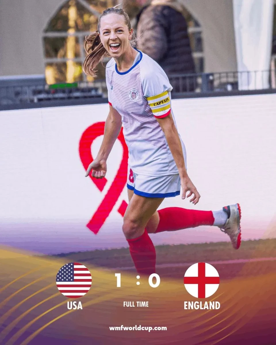 USA 1–0 England semifinal match graphic